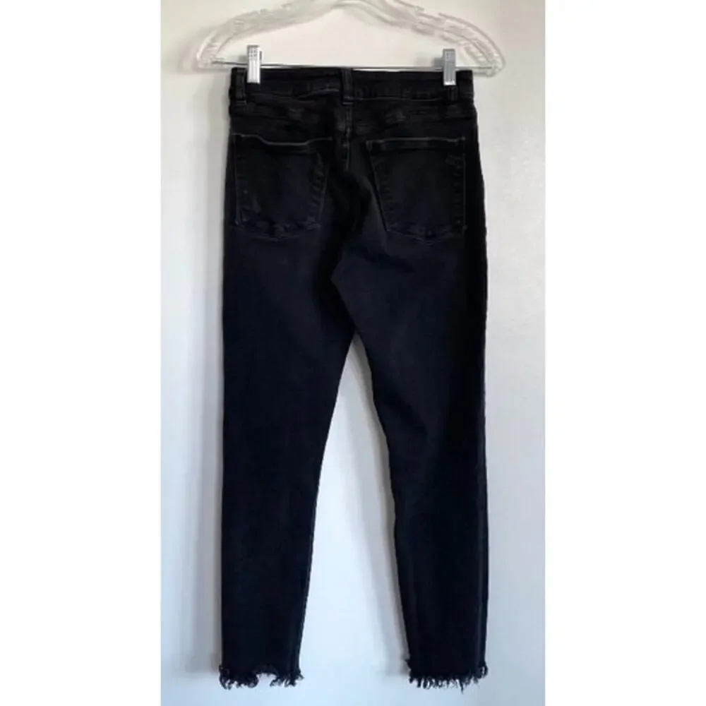 DL1961 Farrow High Rise Raw Frayed Hem Cropped Jeans Size 26